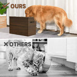 Elevated Dog Bowls Stand with Storage